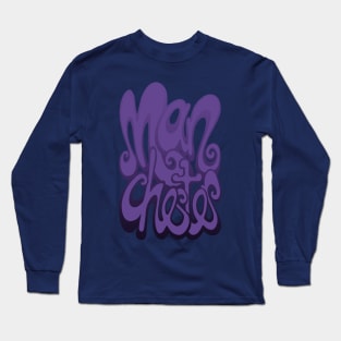 Manchester lettering - ultra violet purple Long Sleeve T-Shirt